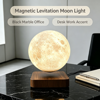 Lampe Lune Flottante, Lampe de Table Créative et Unique, Cadeau Personnalisé, Lumière LED, Décoration d'Intérieur, Lampe Lune Lévitation