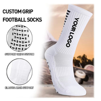 Chaussettes de football tricotées pour jeunes avec grip antidérapant et design respirant, logo personnalisé sur le dessous pour les joueurs