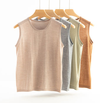 Ready to Ship Spring Sleeveless 100% Thin Cashmere Top Soft Pure Cashmere Camisole