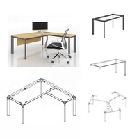 Cadre de bureau à hauteur réglable assis debout table à chevalet en métal pieds de table photos