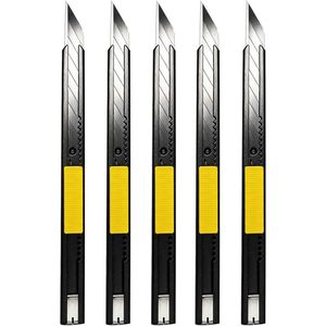 Cuchillo multiusos Gebildet, 5 piezas, acero inoxidable negro, cuchillas desprendibles, cortador bloqueable para uso con mano derecha e izquierda - Product Image 1