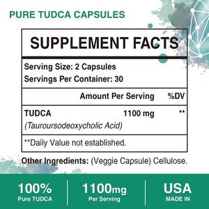 Complément Tudca de Qualité Supérieure pour la Détoxification et le Nettoyage du Foie, Capsules de Tudca, Sel Biliaire 500mg, 60 Capsules, Supplément Hépatique - Product Image 4