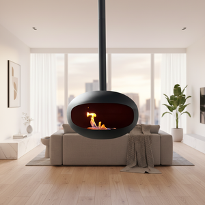Cheminée suspendue haut de gamme à éthanol, chauffage à feu véritable <span class=keywords><strong>suspendu</strong></span>, poêle à biocarburant sans conduit pour la décoration de clubs de luxe - Product Image 1