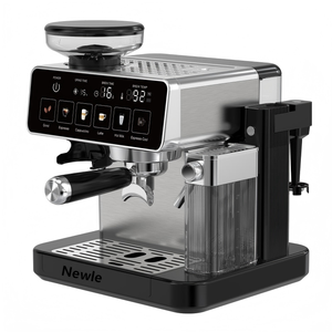 Nuova Macchina per <span class=keywords><strong>Espresso</strong></span> Semi-Automatica in Acciaio Inox con Montalatte Integrato, Serbatoio per Latte, Schermo Touch Programmabile, Portatile - Product Image 2