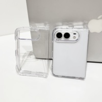 Étui de luxe transparent anti-jaunissement pour iPhone 18 Ultra Fold, coque de téléphone portable transparente antichoc de haute qualité
