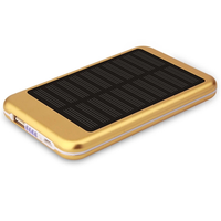 Best-seller 2020/2021 OEM LOGO slim 5000mah solar powerbank chargeurs portables golden profit electronics