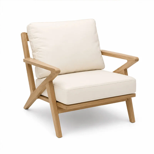 Light Neutral Reception Sofa Set <b>Cane</b> Webbing Wooden Accent <b>Chair</b> Round Stone Coffee Table For Resort Hotel Waiting Lobby Area - Product Image 4