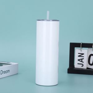 20oz Stainless Steel Sublimation Blank Tumbler <b>Double</b> <b>Wall</b> Vacuum Insulated Travel <b>Mug</b> with Straw Lid - Product Image 3