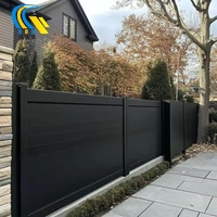 Portail coulissant à lamelles haut de gamme, portail pliant pour cour avant, portail en aluminium pour allée, design de clôtures et de portails pour maisons