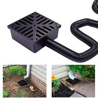 Caniveau de drainage de jardin à profil bas sans creuser pour maison et jardin avec extension de tuyau flexible pour gouttière