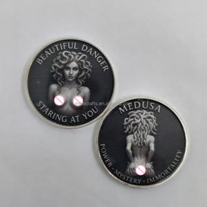 Monedas de Plata de Hierro Plateado al por Mayor, Monedas de Colección con Diseño 2D de Mujeres Hermosas y Sensuales, Moneda de Desafío de Bruja Dorada - Product Image 4
