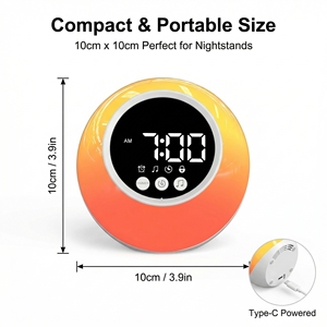 Reloj <span class=keywords><strong>Despertador</strong></span> Digital Analógico Inteligente para Niños, con Luz Nocturna de 7 Colores, Máquina de Sonido con Ruido Blanco, Personalizable - Product Image 4