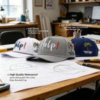 Gorra de Béisbol Personalizada al por Mayor de 5 Paneles, Impermeable, Transpirable, con Logotipo Bordado en 3D para Equipos Deportivos