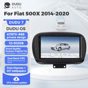 DUDUAUTO Pantalla de Navegación Multimedia para Automóvil Android Modificada, Compatible con <span class=keywords><strong>Fiat</strong></span> 500X 2014-<span class=keywords><strong>2020</strong></span>, Bluetooth, Carplay, Cámara de Visión Trasera - Product Image 2