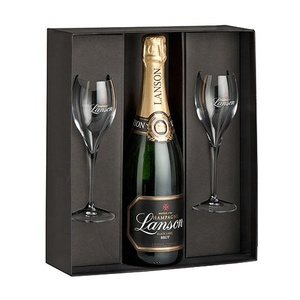 Honge tùy chỉnh sang trọng sinh thái thân thiện vẻ đẹp hộp các tông Matt rượu vang Đen Whisky Brandy Bộ Quà Tặng Giấy nắp và cơ sở Hộp bao bì - Product Image 2