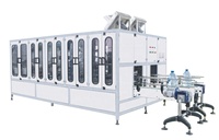 Ligne de production de bouteilles d'eau 5 gallons 3 en 1 Machine de capsulage remplissante de rinçage d'eau à petite échelle