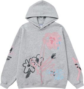 Unisex Knitted <b>Polyester</b>/Cotton Anti-Pilling Winter Long Sleeve Pullover Oversized Hooded Graphic <b>Hoodie</b> Front Logo Cartoon - Product Image 1