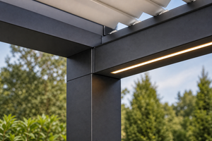 หลังคาเพอร์โกลาอลูมิเนียมแบบมอเตอร์ RKOVE ขนาด 3x4 เมตร รุ่น S1 พร้อมไฟ LED สำหรับสวน ลานบ้าน และพื้นที่กลางแจ้ง - Product Image 6