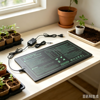 Alas Pemanas Bibit Tahan Air Modern, Alas Pemanas untuk Perkecambahan Biji, Perlengkapan Berkebun Dalam Ruangan untuk Menyemai Bunga, Herbal, dan Sayuran