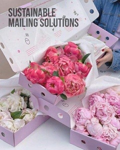 ODM Design Sustainable <b>Mailing</b> Solutions Custom Flower Shipping <b>Box</b> 100% Recyclable Corrugated Gift Packaging - Product Image 3