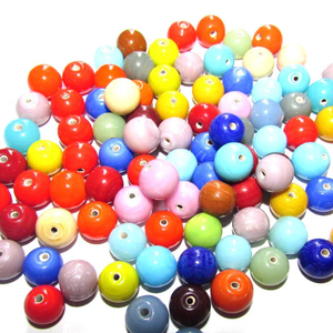 <b>Murano</b> Plain Round & Oval Crystal Lampwork <b>Glass</b> <b>Beads</b> for Jewelry Making Bulk Loose Mix Colors Box FE Brand - Product Image 2