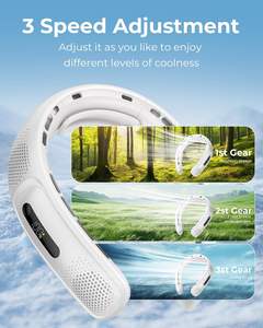 Ventilador de Cuello Portátil USB Recargable sin Aspas, Mini Ventilador de Refrigeración con Tres Velocidades para Uso Doméstico y Deportivo, Venta al por Mayor - Product Image 3