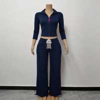Ensemble de survêtement en coton extensible doux à deux pièces, manches longues et pantalon long, uni, décontracté, tenue d'automne pour femmes, loisirs quotidiens