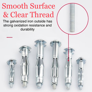 Vis d'expansion multifonction industrielles OEM pour murs en briques creuses, plafonds en plaques de plâtre, en acier allié au <span class=keywords><strong>chrome</strong></span>-vanadium <span class=keywords><strong>nickel</strong></span>é - Product Image 6