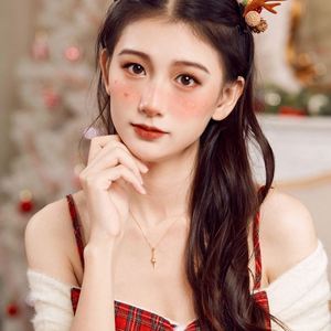 สร้อยคอจี้โพลาริสเทศกาลคริสต์มาสของ Dylam เครื่องประดับ S925เซอร์โคเนียทรงลูกบาศก์5A สำหรับผู้หญิงเด็กผู้หญิง - Product Image 4