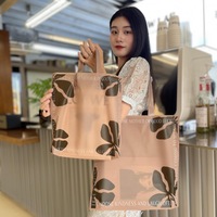 Sac de courses en plastique PE rose premium durable avec poignée pour supermarché et emballage de vêtements - Commande minimum