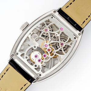 Reloj Mecánico de Lujo con Incrustaciones de Diamantes Blancos, Forma de Barril, Totalmente Automático, Tourbillon Abierto, Alta Calidad, Unisex, para Negocios, 24 mm - Product Image 6