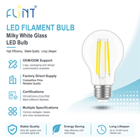 Installation facile, ampoules LED en verre A19 4W/8W/12W 5000K lumière du jour Ra90 AC dimmable 15000 heures E26 pour utilisation en restaurant
