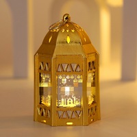 Ramadan LED Lanterne Lumineuse Eid Mubarak Ornement de Bureau avec Multi-Design Happy Kareem Festival Supply pour les Musulmans