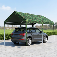 Abri de voiture robuste, tente de protection imperméable anti-UV, idéal pour salons professionnels, garage, abri de voiture, installation rapide, six pieds pour stationnement de SUV