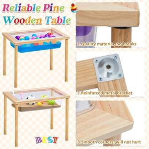 Tables d'<span class=keywords><strong>activités</strong></span> en bois pour enfants, <span class=keywords><strong>table</strong></span> sensorielle pour tout-petits, <span class=keywords><strong>table</strong></span> d'étude et de jeu en bois pour enfants avec chaise - Product Image 6