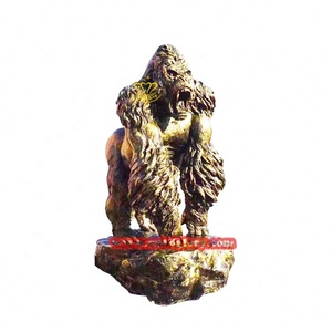 Jardín al aire libre Calle Paisaje Diseño Decoración Parque de atracciones Fibra de vidrio Gorila Estatua Resina Escultura Estilo musical para la venta - Product Image 2