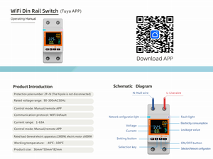 Disjoncteur intelligent <span class=keywords><strong>miniature</strong></span> Compteur de protection de surtension/sous-tension pour maison intelligente avec mesure et fonction WiFi RCBO - Product Image 6