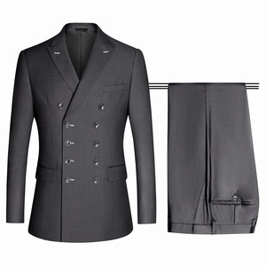 Costume <span class=keywords><strong>Homme</strong></span> Sur Mesure 2 Pièces <span class=keywords><strong>Grande</strong></span> <span class=keywords><strong>Taille</strong></span> Croisé de Haute Qualité pour Mariage et Bureau - Product Image 6