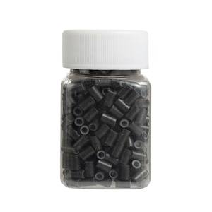 Pierres naturelles en cuivre et Silicone doublées, 4.0x3.0x6.0mm, Micro anneaux, perles de <span class=keywords><strong>cheveux</strong></span>, par bouteilles, 500 pièces - Product Image 4
