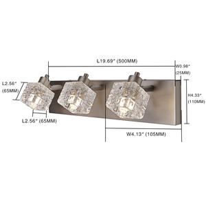 Lámpara de pared decorativa G9 para dormitorio de hotel con tres cabezales - Product Image 6