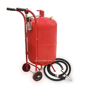 5/10/20 Gallon Small Dry Sandblasting Machine Mobile Pressurized Tank Barrel Type Portable Rust Removal Vacuum Mini Sandblaster