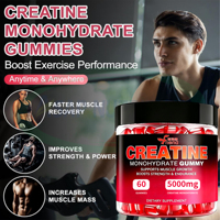 Gummies de créatine OEM pour la croissance musculaire, poudre de créatine monohydrate, gummies de créatine pré-entraînement, nutrition sportive, pilules pour la croissance musculaire