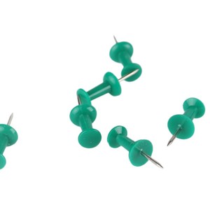 Green T-shaped Thumb Tacks Plastic <b>Wall</b> <b>Nails</b> For Photo Display DIY Fixing - Product Image 4