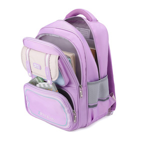 Waterproof Trolley <b>Backpack</b> for Girls Teens Children's Daily Schoolbag - Product Image 3