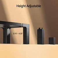 Meja Komputer Modern dengan Ketinggian yang Dapat Disesuaikan, Dilengkapi Penyimpanan, Dudukan Monitor yang Dapat Diperpanjang, untuk Laptop, PC, Printer, Penggunaan Sekolah, Material ABS+MDF