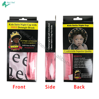 Boîte d'emballage personnalisée pour bonnets en soie et satin, avec logo privé, pour accessoires capillaires et produits de beauté