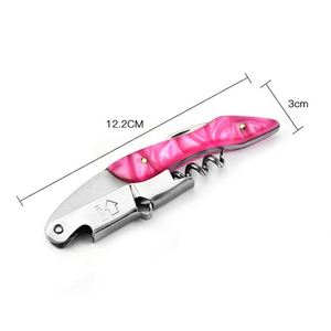 Professional <b>Pink</b> Resin Handle Stainless Steel Wine Opener - Product Image 2