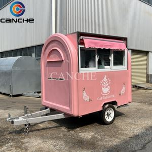 Camion de cuisine mobile multifonctionnel en acier inoxydable pour la vente de snacks, de restauration rapide, de frites, de café, chariot de vente ambulante, camionnette US - Product Image 2
