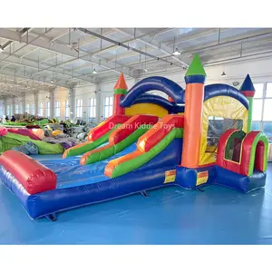 0.55 มม.Commercial Inflatable เกม Bounce บ้านกระโดดปราสาทสไลด์สําหรับเด็ก Combo สไลด์กิจกรรมกลางแจ้งสําหรับเช่า