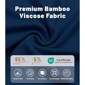 <b>Men's</b> Pajama Set <b>Short</b> Sleeve Bamboo Cotton Knitted Sleepwear Soft Summer <b>Pjs</b> Top And <b>Shorts</b> 2 Piece - Product Image 6